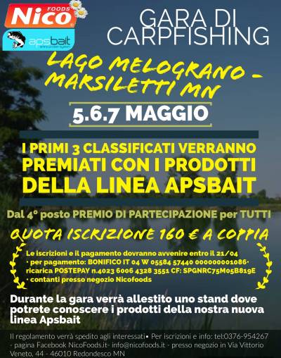 GARA DI CARPFISHING - LAGO MELOGRANO -MN